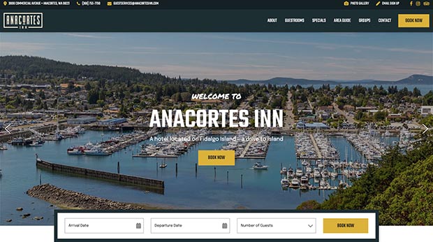Screenshot of annacortesinn.com website