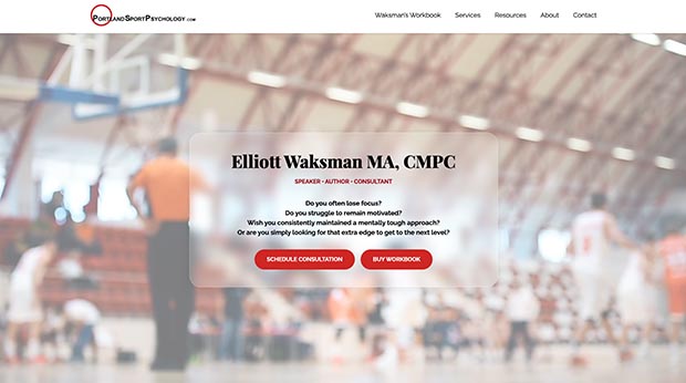 Screenshot of portlandsportpsychology.com website